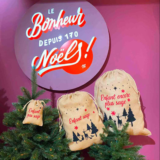 Hotte de Noël personnalisée le Bon Marché Paris