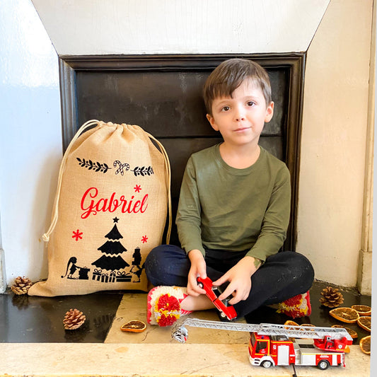 Hotte de Noël personnalisée le Bon Marché Paris